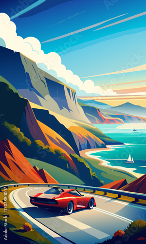 car in the mountains