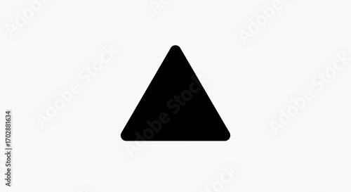 Abstract Black Triangle Shape Against a Clean White Background - Geometric Design Element