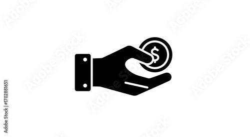 Hand holding a coin, symbolizing financial investment and wealth growth opportunities