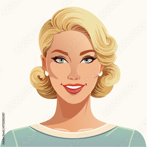 Retro Frauenportrait