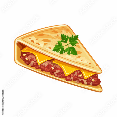 Quesadillas mit Hackfleisch, Käse und Koriander