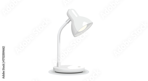 Minimalist desk lamp illuminating a blank canvas of potential, a beacon of focus for any workspace reflecting modern design aesthetic simplicity