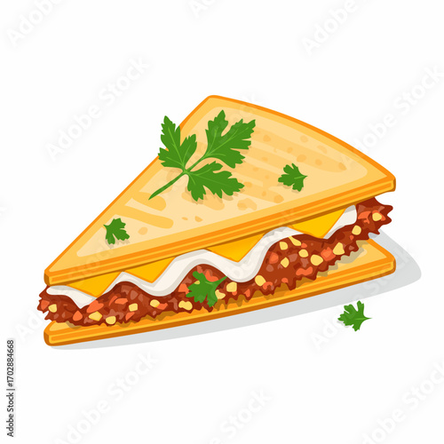 Quesadillas mit Hackfleisch, Käse und Koriander