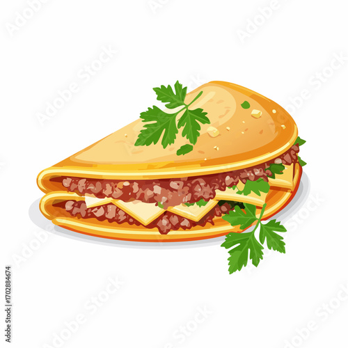 Quesadillas mit Hackfleisch, Käse und Koriander