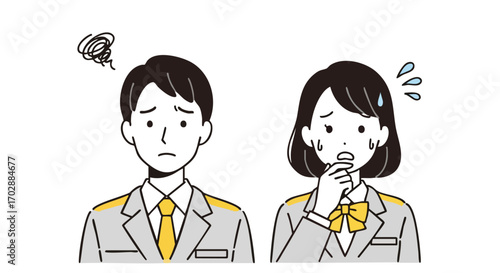 Young professionals express confusion and concern, seeking answers in a challenging business environment