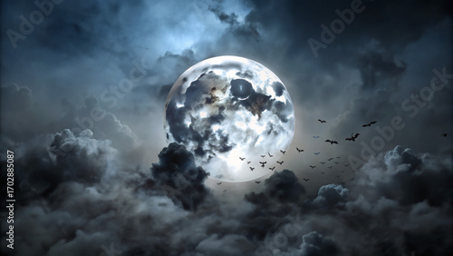 halloween night sky