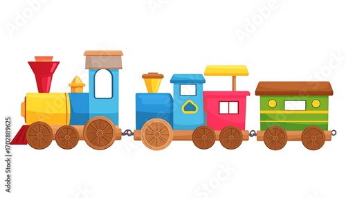 Colorful cartoon toy train