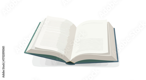 An open book with lined pages is presented against a clean white background, inviting literary exploration and discovery for a reader