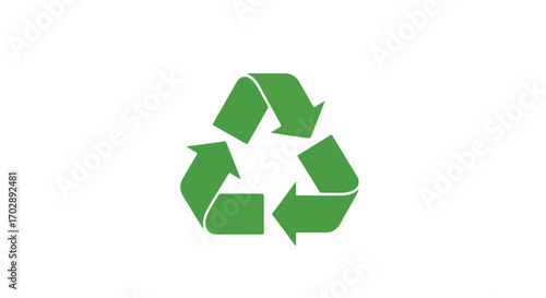 The green universal recycling symbol promotes global sustainability initiatives to foster a circular economy for a greener future