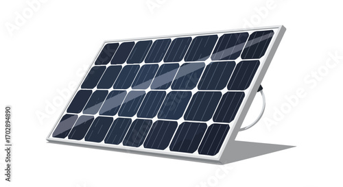 solar panel array tilted for optimal sunlight absorption in renewable energy technology setup