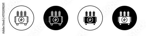 Transformer icons vector graphics collection on white background