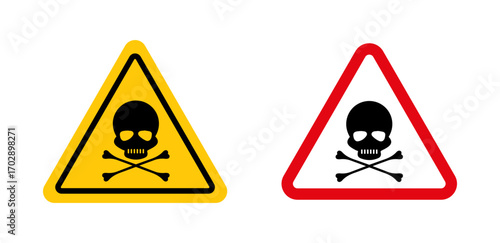 Toxic signs vector graphics collection on white background