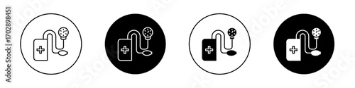 Sphygmomanometer icons vector graphics collection on white background