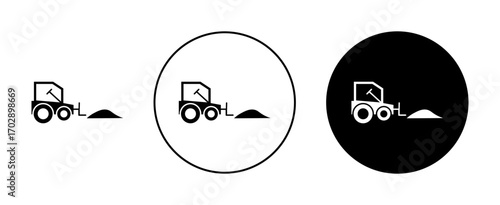 Road construction signs vector graphics collection on white background