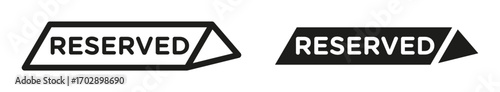 Reserved icons vector graphics collection on white background