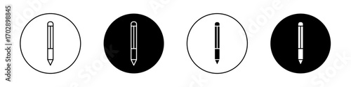 Pencil icons vector graphics collection on white background