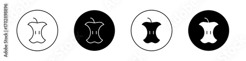 Organic waste icons vector graphics collection on white background
