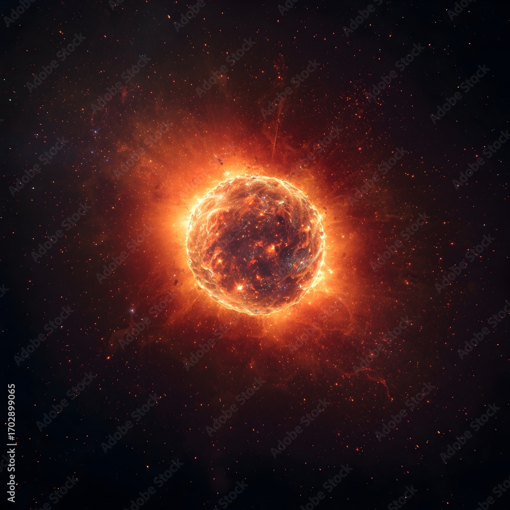 Naklejka premium Cosmic Supernova Explosion 