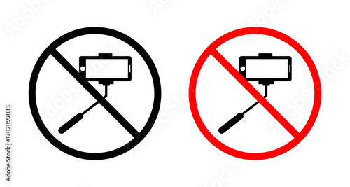 No selfie sign vector graphics collection on white background