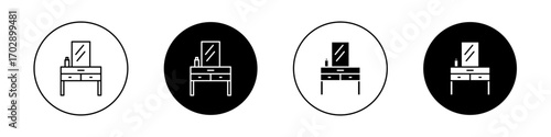 Makeup mirror icons vector graphics collection on white background