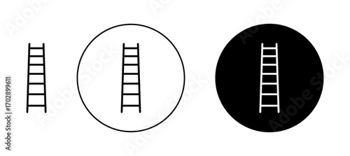 Ladder icons vector graphics collection on white background