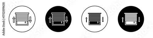 Jalousie icons vector graphics collection on white background