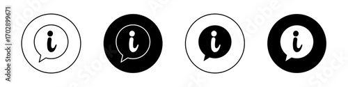 Information icons vector graphics collection on white background