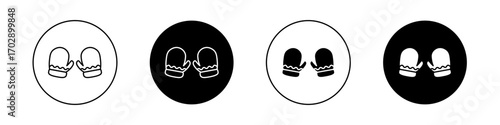 Gloves icons vector graphics collection on white background