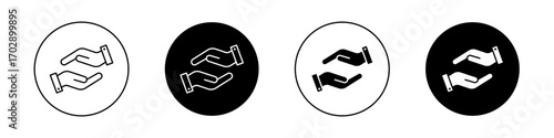 Forgiveness icons vector graphics collection on white background