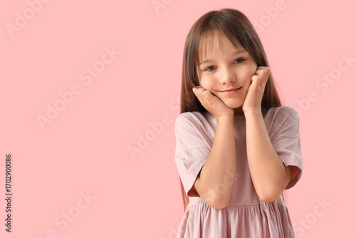 Portrait of cute little gir...