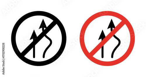 Do not overtake traffic sign vector graphics collection on white background