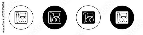 Blusher icons vector graphics collection on white background