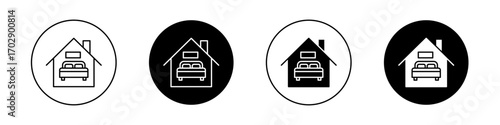 Accomodation icons vector graphics collection on white background