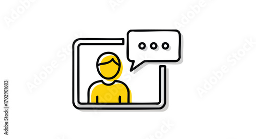 Connect with customers online using this vibrant communication icon for modern business solutions