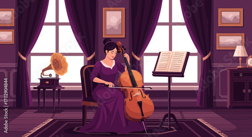 girl playing violin