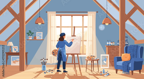 father and son at home