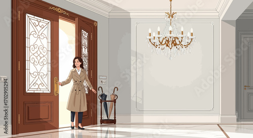 young woman in the wardrobe