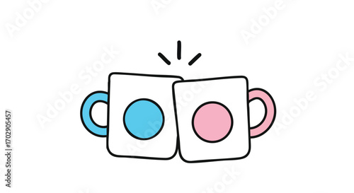 Celebrate friendship and collaboration with a delightful toast using these charming pastel mugs