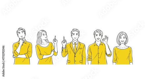 Diverse team members brainstorm ideas, share insights, and signal success with positive gestures
