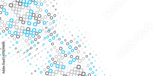 Abstract Pattern of Circles and Squares in Pastel Colors.