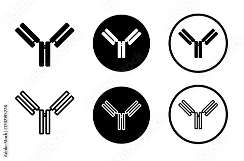 Antibody Icon Variations Isolated on White Background