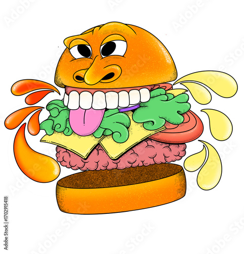 burger cartoon character