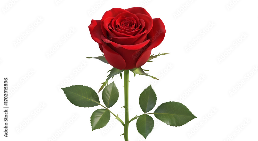 Fototapeta premium beautiful red rose on black background