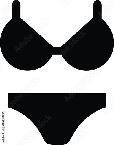summer bikini on beach eps file with vibrant colors and fonts