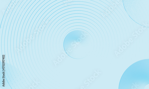 Multiple circle shape thin line blending geometric object suit for technology, business, cover, packaging | Modern abstract vector illustration with cyan color