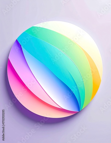 Colorful, layered circle design