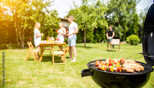 Friends Having a Backyard Barbecue Party