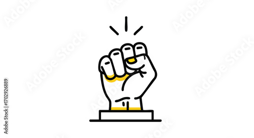 Dynamic fist icon symbolizing power, victory, and motivation for impactful campaigns
