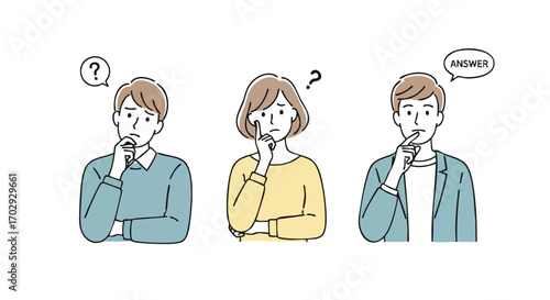 Diverse people thinking hard, seeking solutions, and finding answers in collaborative brainstorming sessions