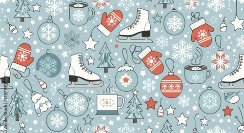 Winter Wonderland Seamless Pattern Festive Holiday Design